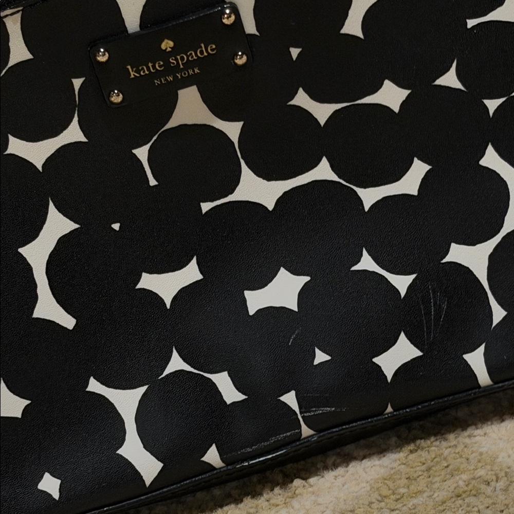 Kate Spade Black White Polka Dot Grove Street Millie Crossbody - Picture 7 of 10